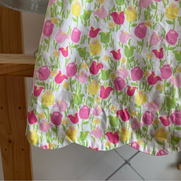 Lilly Pulitzer Vintage Pink Yellow Tulip Print Shift Dress 2t - Picture 9 of 11
